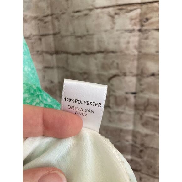 Judith March Dress Womens Large Turquoise Snakeskin Print Flowy Flutter Sleeve - Picture 11 of 12